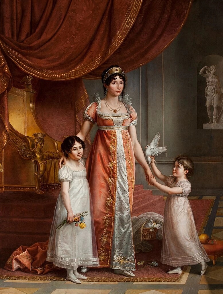 Jean - Baptiste Wicar, Ritratto di Giulia Clary e delle figlie Zenaide e Carlotta, Reggia di Caserta